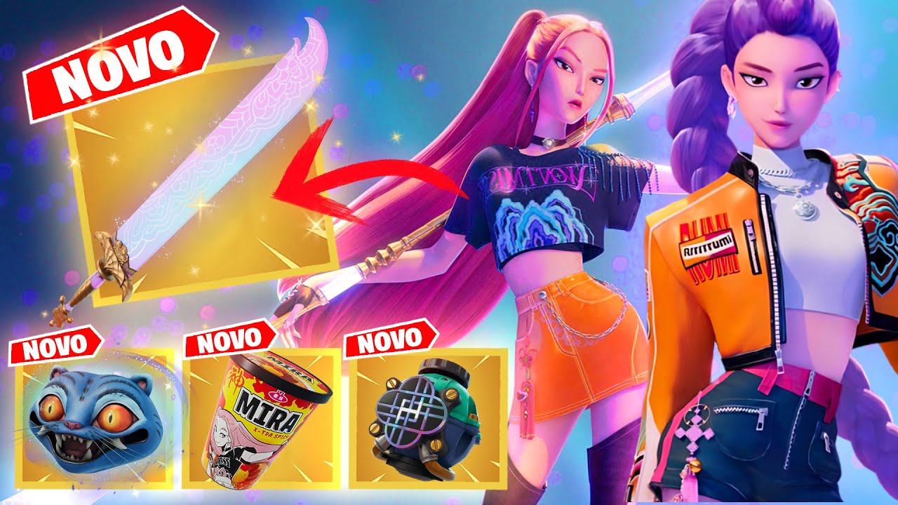 OS NOVOS ITENS DO FORTNITE! GUERREIRAS DO K-POP