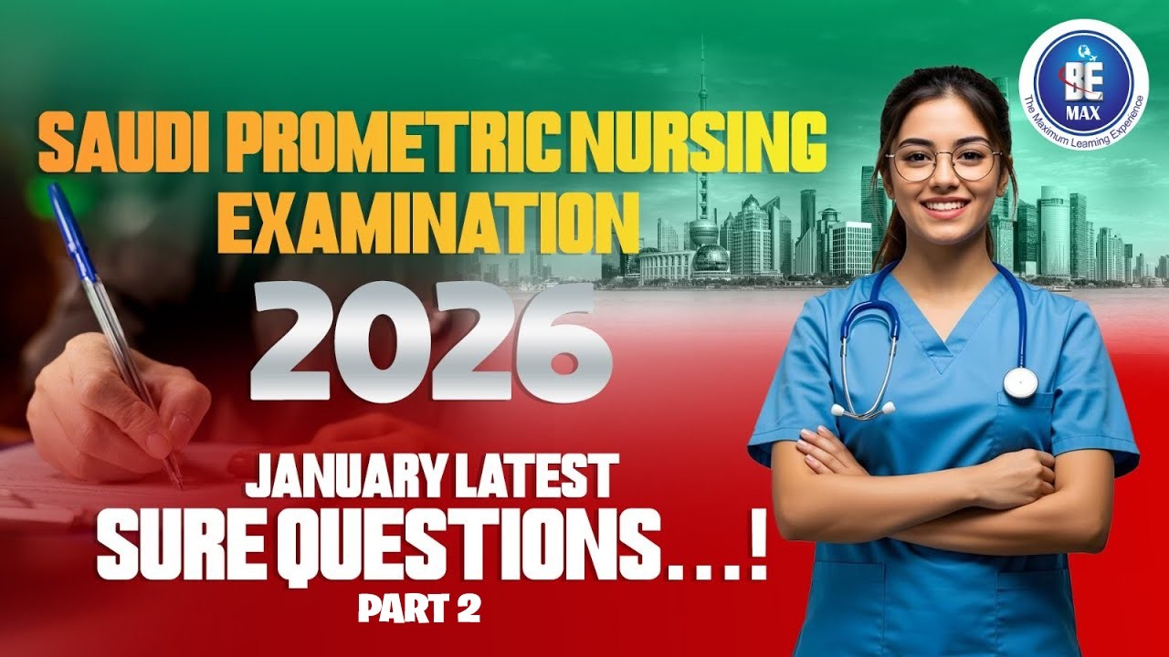 Saudi Prometric Examination Latest MCQ with Answer for Nurses Part 2 | Bemax Academy #nurses #saudi