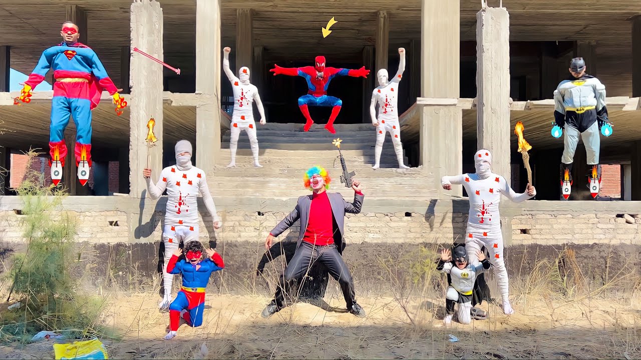 إنتقام سوبرمان⚡️وباتمان🦇وسبيدرمان🕷من الجوكر المجنون🤡والمومياء الملعونه🧟‍♂️ وإنقاء إبن سوبرمان🔥