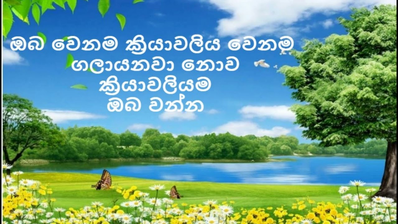 ඔබ වෙනම ක්‍රියාවලිය වෙනම ගලායනවා නො‌ව ක්‍රියාවලියම ඔබ වන්න  /nirodaarana@gmail.com