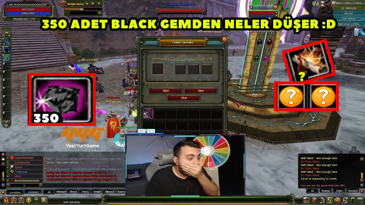 PoineMaia - (Felis) 6Gb'lik 350 Adet Black Gem Kırdırdı :D | Neler Çıktı ? ! Knight Online