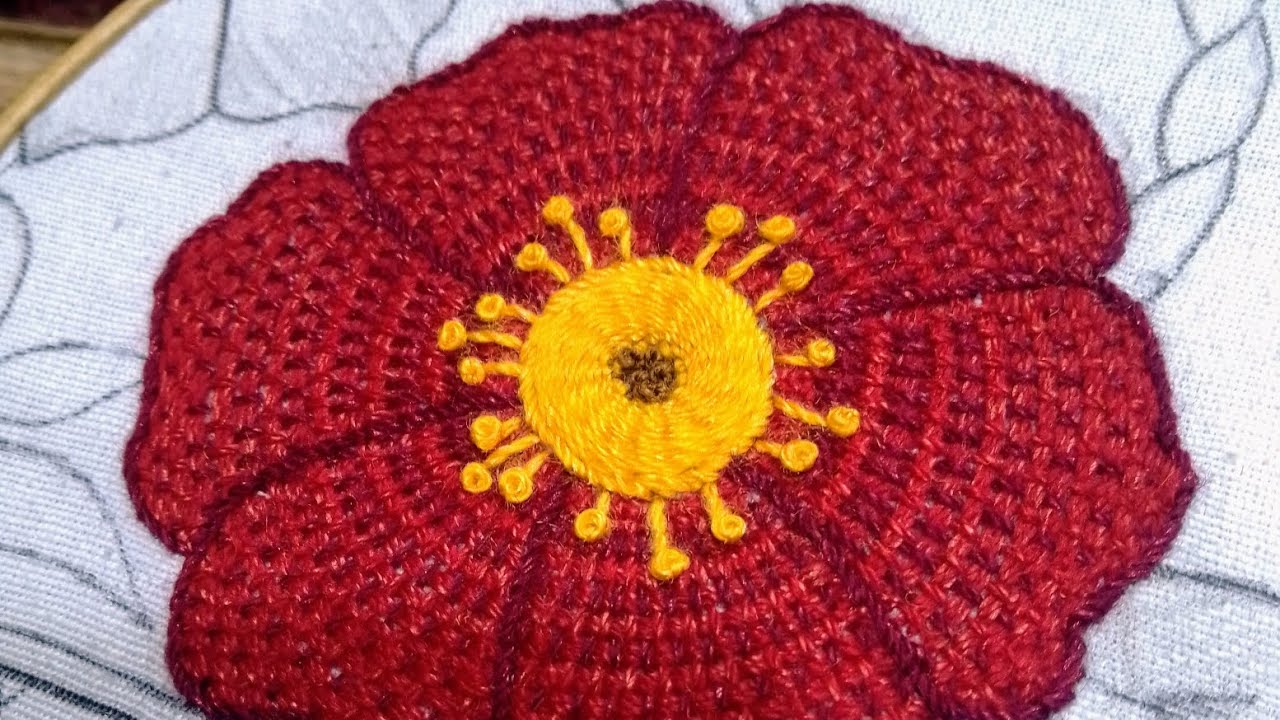 Bordado fantasía para flores 🌹🌹🌸🌷🌺🌻🌼puntada muy fácil y rápida!!