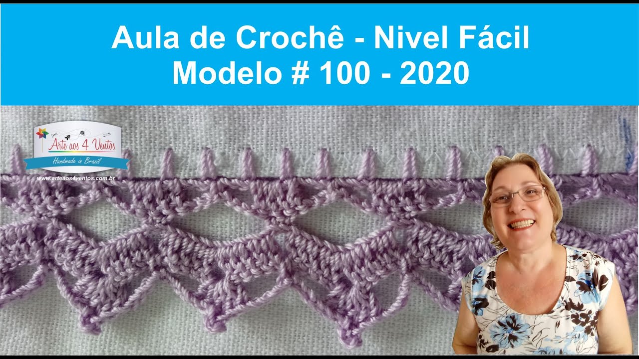 BICO EM CROCHE (2020)🌞 - MOD. #100 - NIVEL FÁCIL - AULA DE CROCHE PASSO A PASSO
