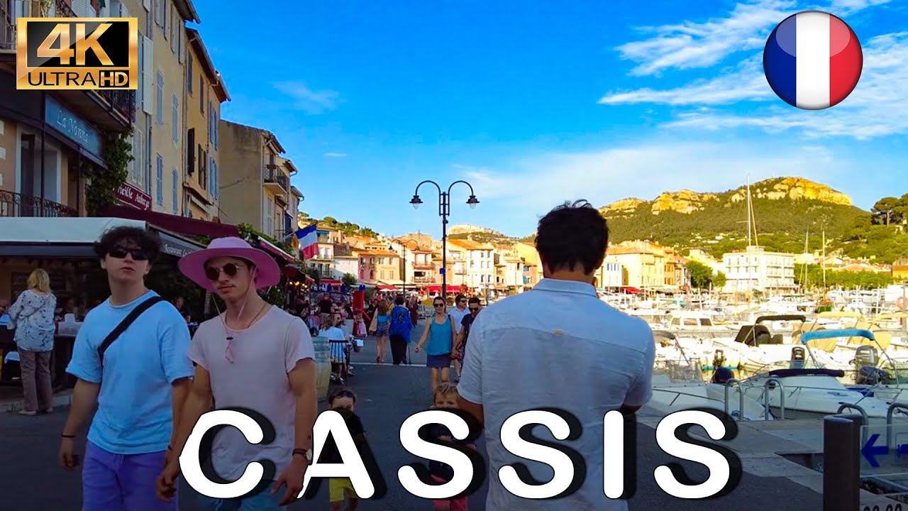 Cassis - the black pearl of the French Riviera - Walking in 4K