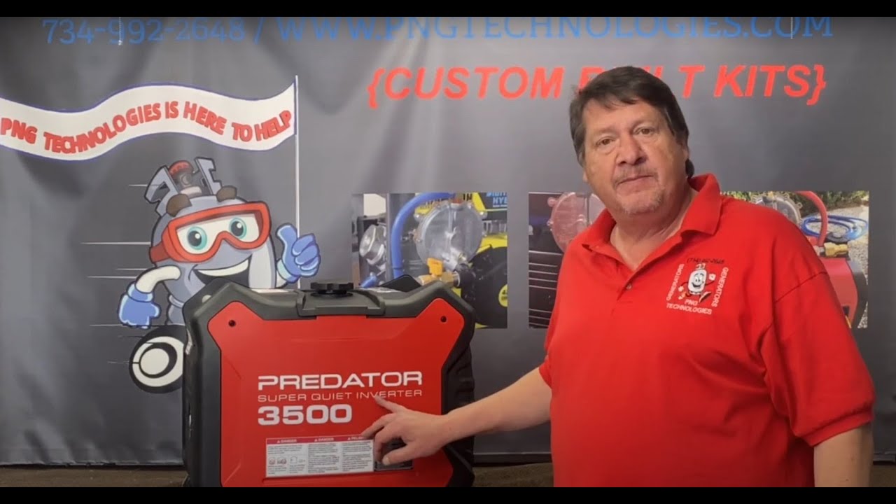 Predator 3500 Watt SUPER QUIET Inverter - Conversion video from gas to Propane & Natural Gas