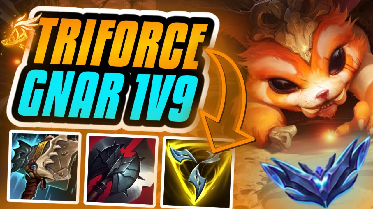 THIS IS HOW YOU 1V9 WITH TRINITY FORCE AND FLEET FOOTWORK ON GNAR!!! Season 12 Gnar Ranked Gameplay