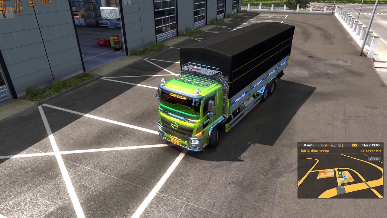 Euro Truck Simulator 2 - Hướng dẫn mua thùng hàng ảo, và nhận nhiệm vụ chở hàng bằng Hino 500 euro4