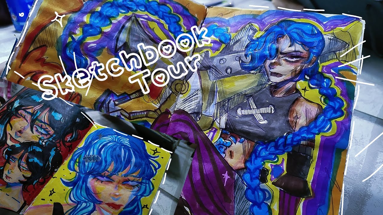 ✨🍒Sketchbook tour (  desenhos antigos 2024)