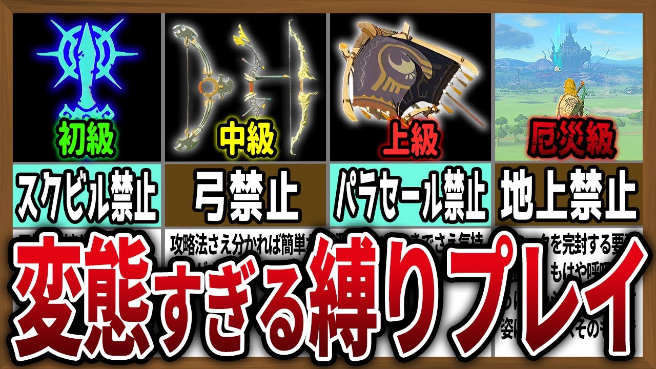 【初級～超厄災級】縛りプレイが鬼畜すぎた件について【ゼルダの伝説ティアーズオブザキングダム】
