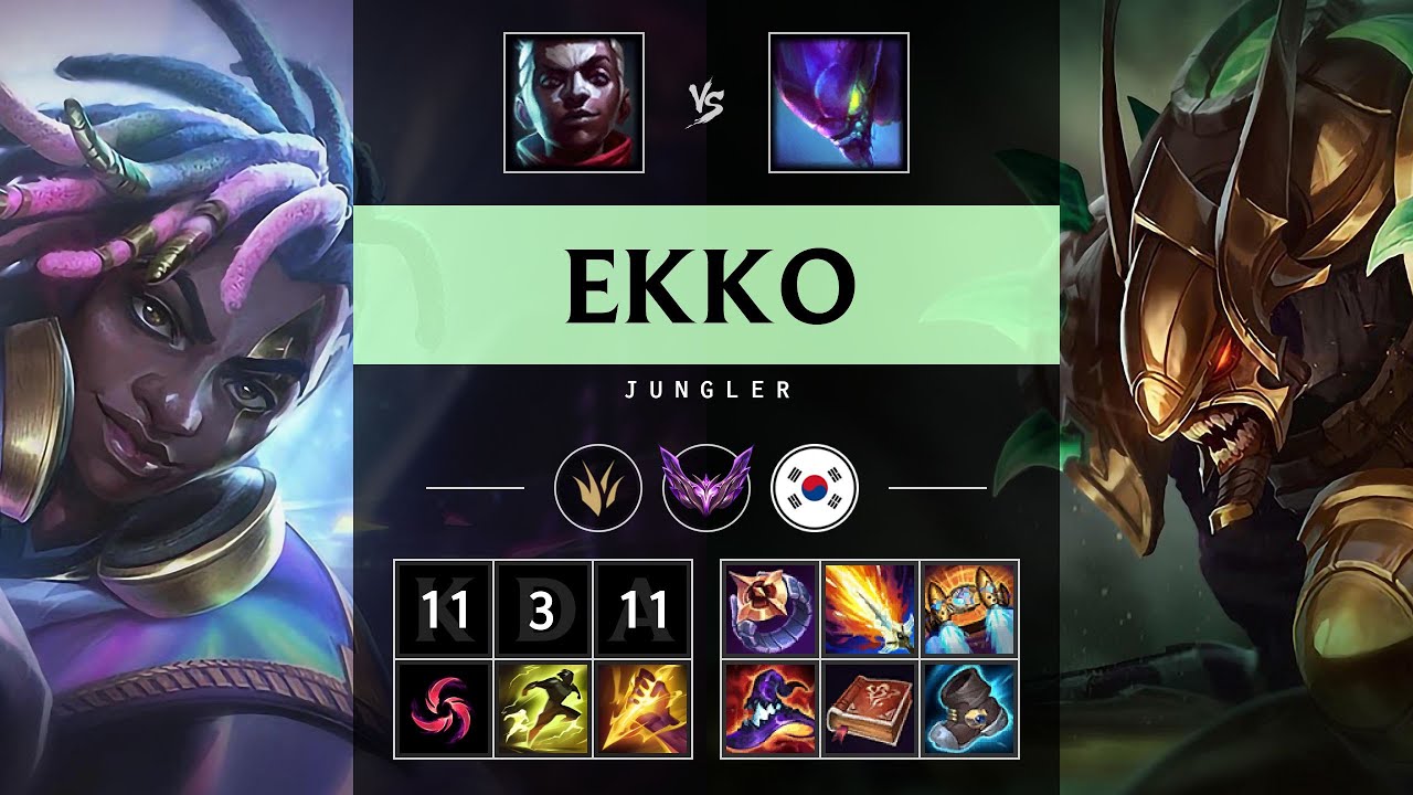 Ekko Jungle vs Kha'Zix - KR Master Patch 25.20