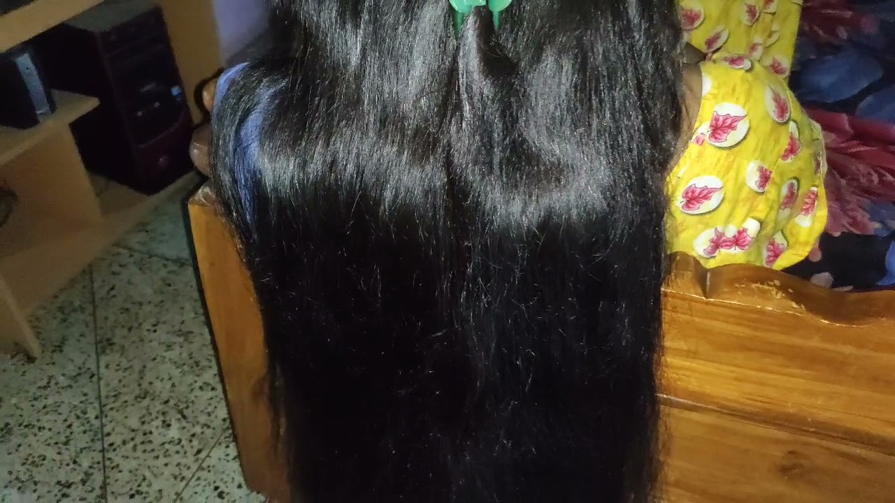 Create Home work play with Bun braid and open long hair.