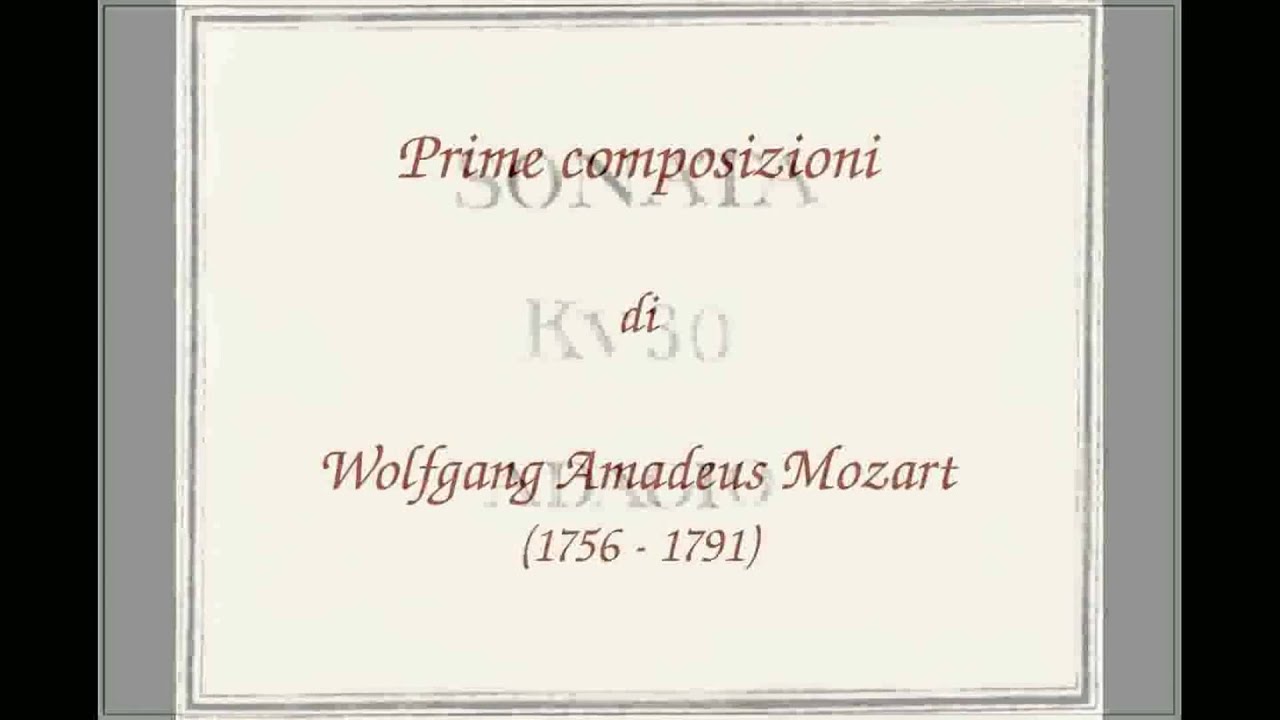 Mozart : Sonata per violino in Fa magg. KV 30