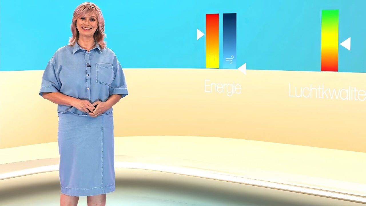 Weervrouw Sabine Hagedoren met het Vlaamse weerbericht van maandag 9 maart 2026 op VRT 1