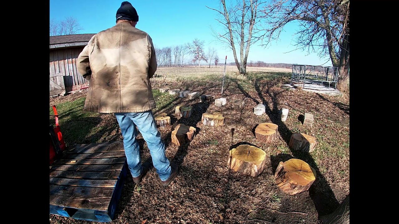 Lumber base for Air drying stack 2 0 You can't Always be cutting lumber on the Wood mizer LT35 what