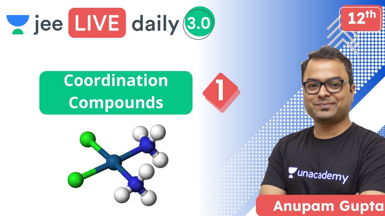 JEE 2022: Coordination Compounds L1 | Unacademy JEE | IIT JEE Chemistry | Anupam Gupta