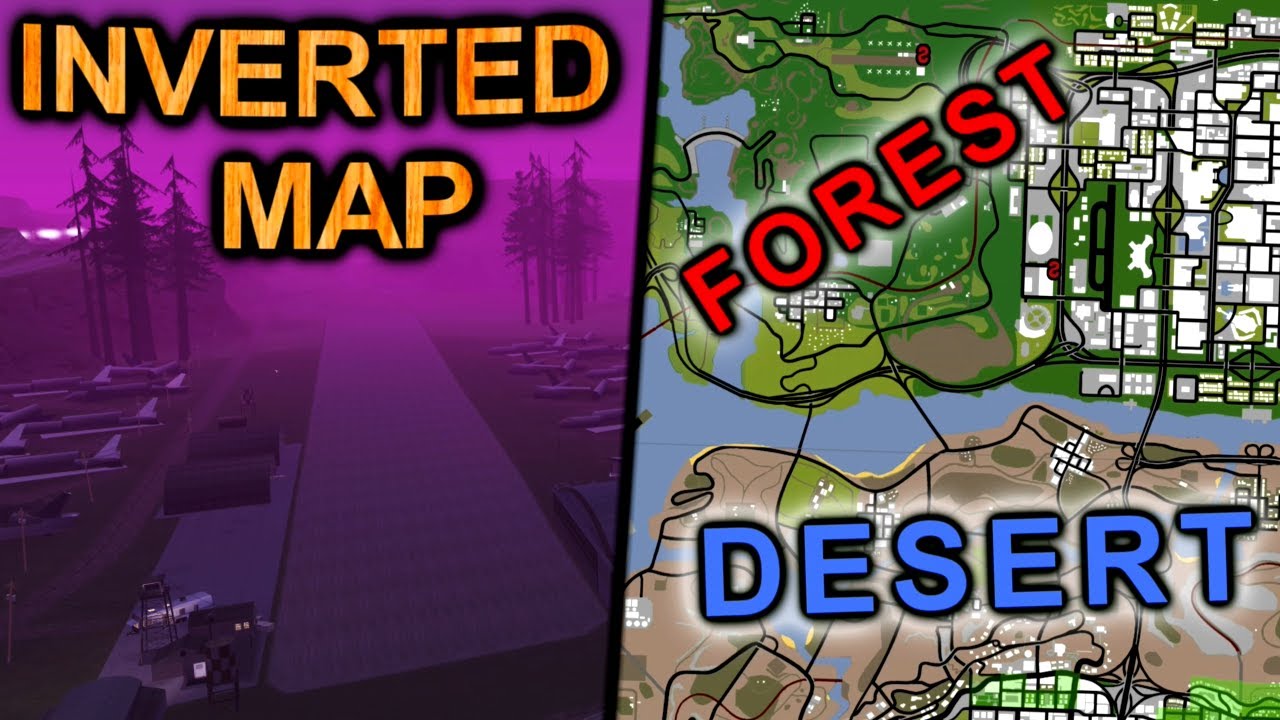 GTA SA but the map is reversed