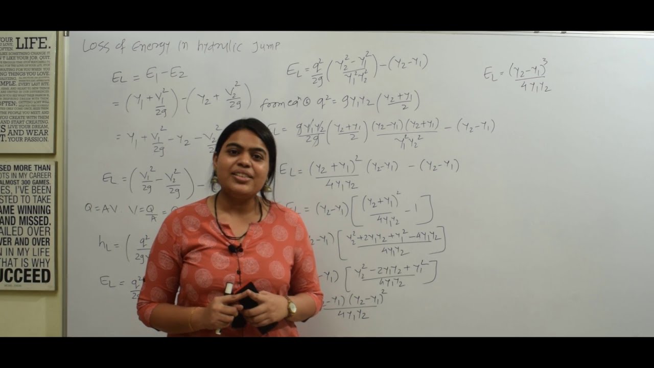 Expression for Loss of Energy in Hydraulic Jump | Energy Loss in Hydraulic Jump | Hydraulic Jump