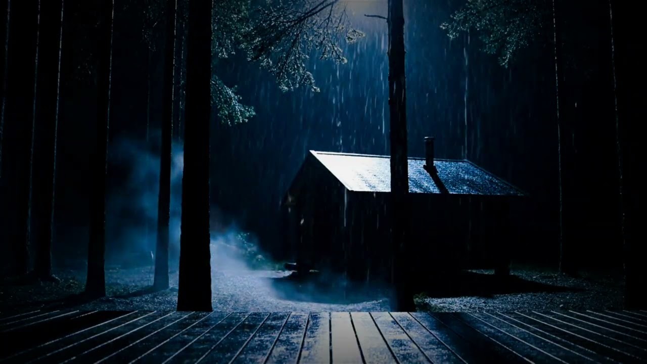 Cozy Rain in a Wooden House in the Forest | ASMR Rain Sounds for Sleep
