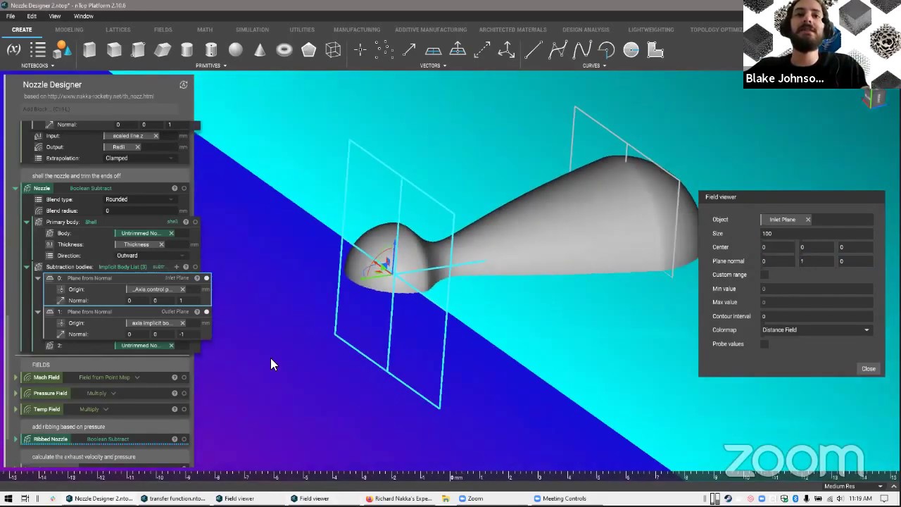 nTop Live: Parametric Rocket Nozzle Design
