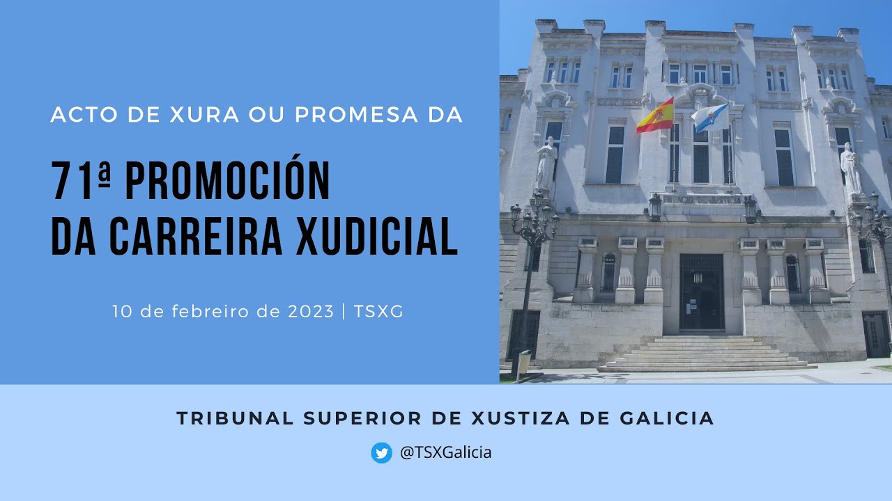 Acto de xura ou promesa da 71ª Promoción da Carreira Xudicial