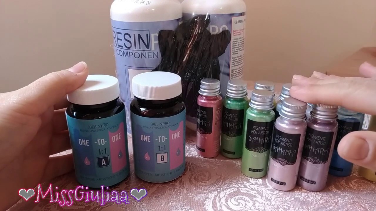 Unboxing :D Collaborazione con la RESIN PRO |  One to one , Resin pro e pigmenti pastello pearline