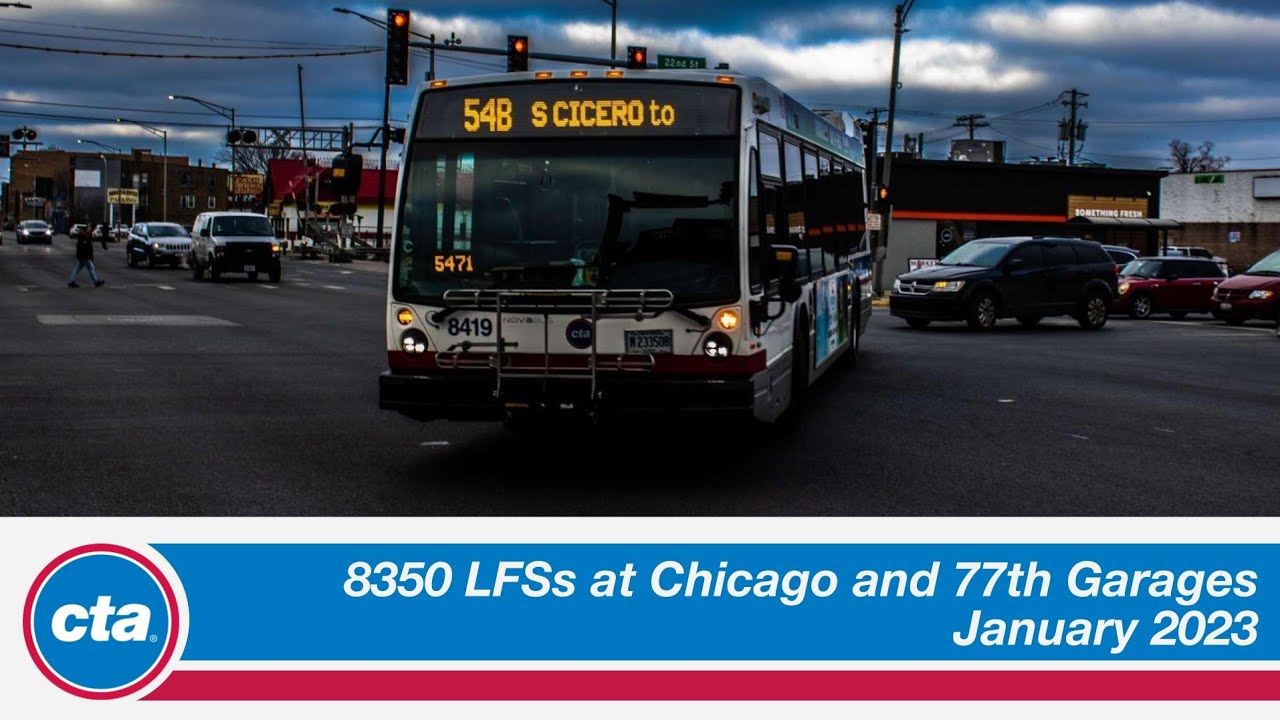 CTA Bus: 8350-series Novas on Chicago and 77th Garage Routes - Jan 2023