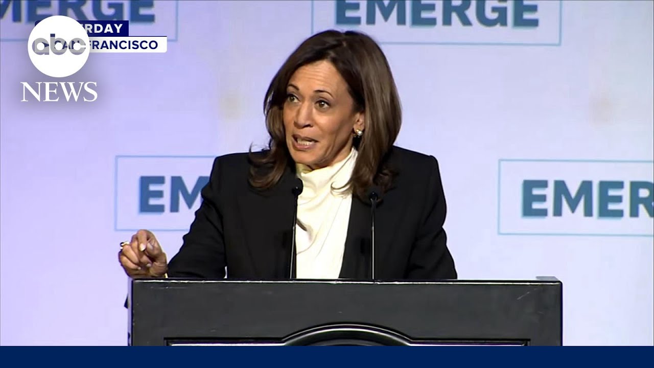 Kamala Harris calls out President Trump as speculation grows over her political future