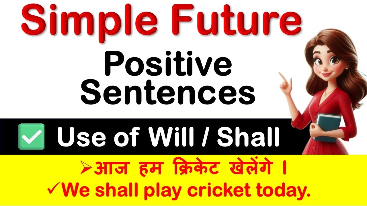Simple Future Tense Positive Sentences | Future Indefinite Tense Structure | Rules | Examples