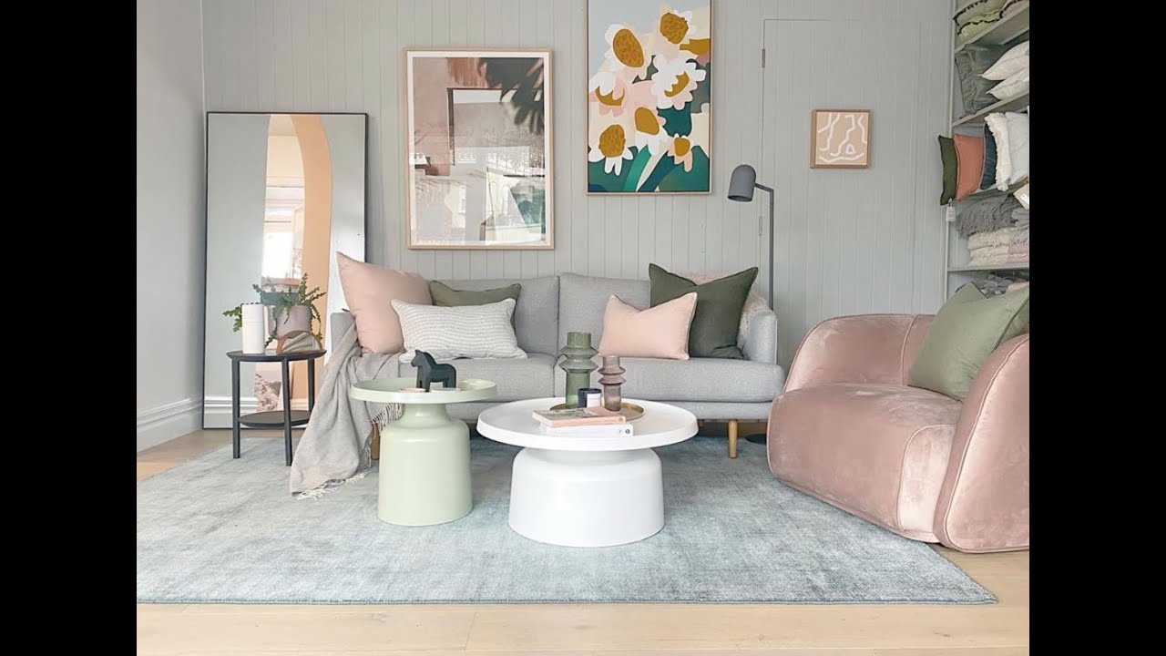 Styling up our pastel living room with our new Lulu coffee tables and side tables