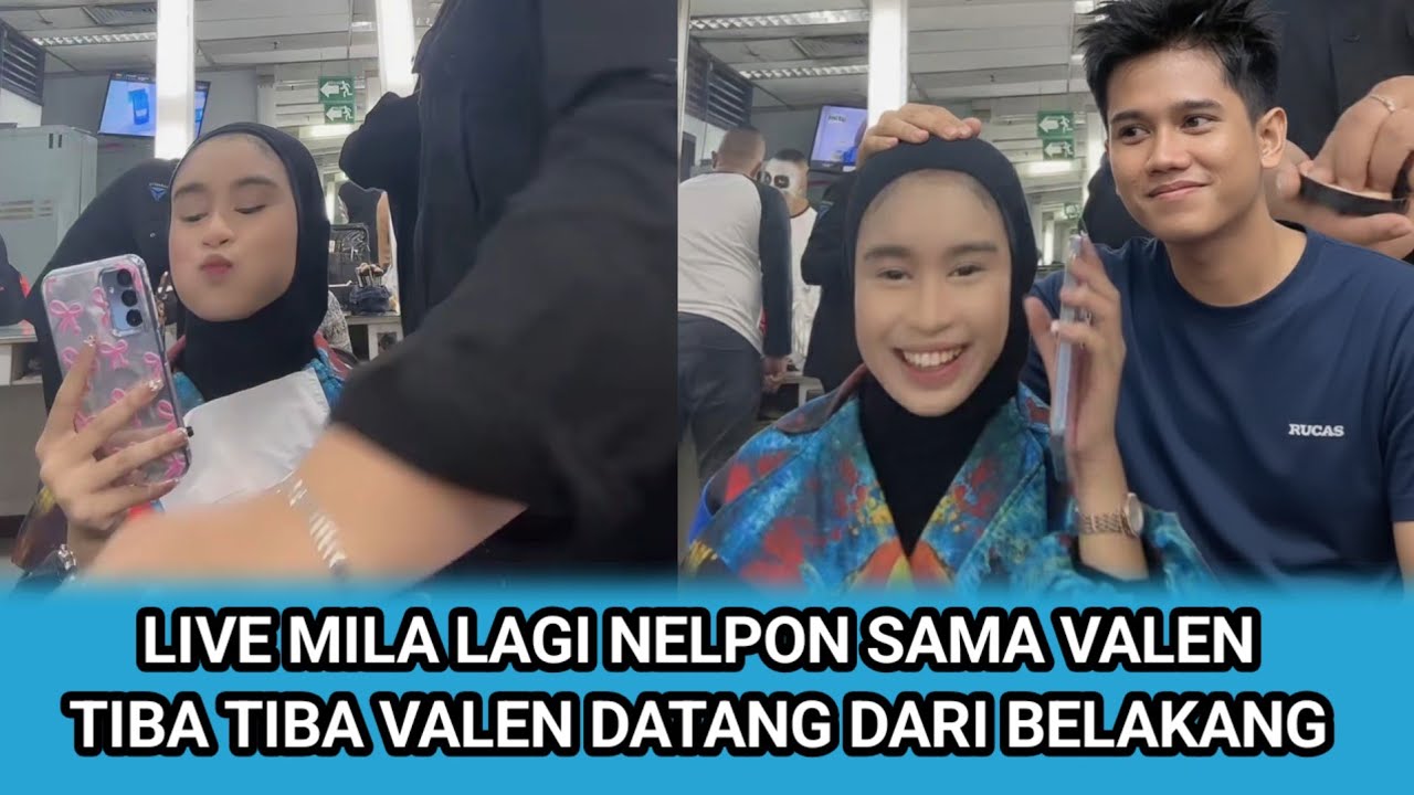 Live mila lagi nelpon sama valen, valen datang bawa makan siang #milada7 