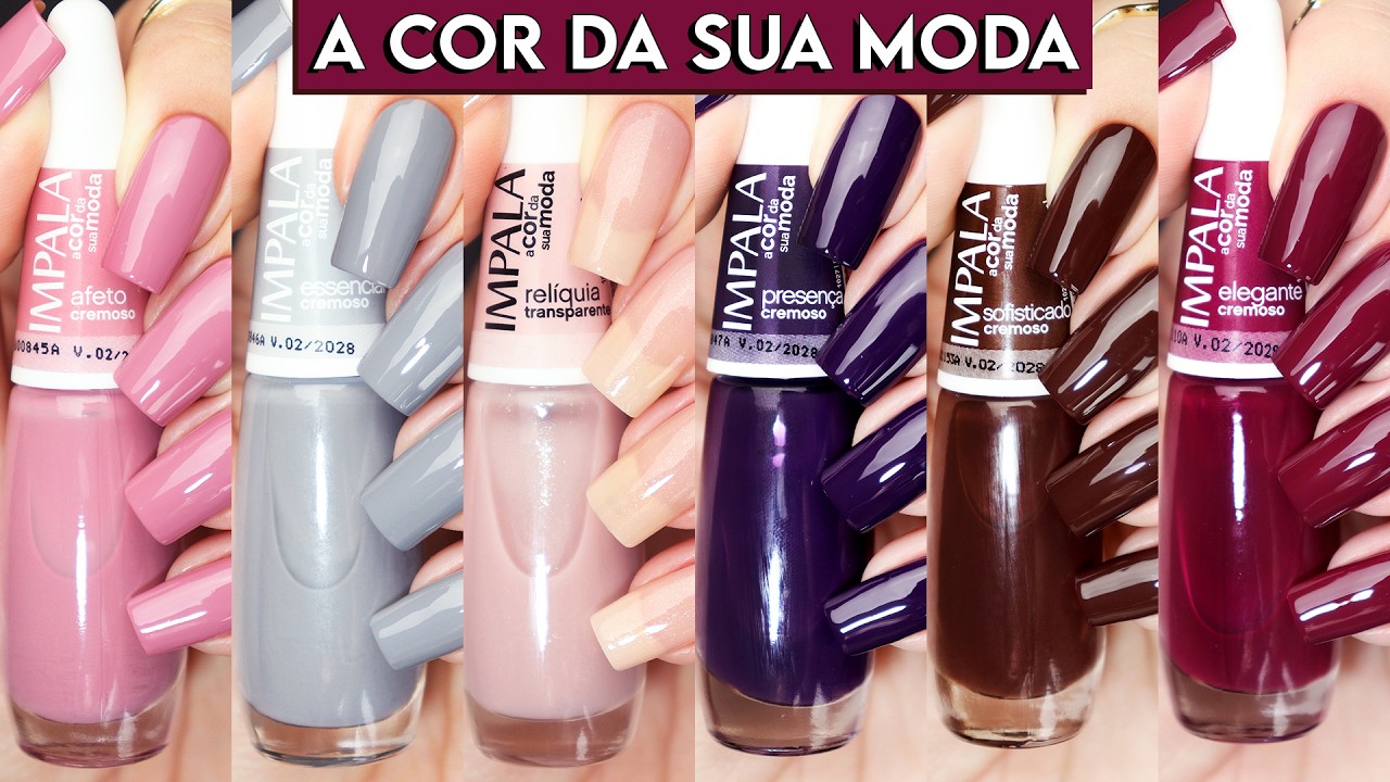 NOVA Coleção A COR DA SUA MODA 6 da Impala | Resenha de Esmaltes e Comparações