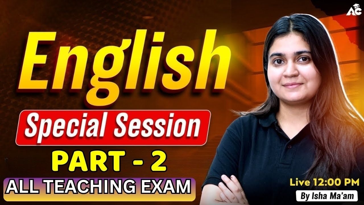 English Special Session Part-2 | All Teaching Exam | Grammar + Practice | Isha Mam