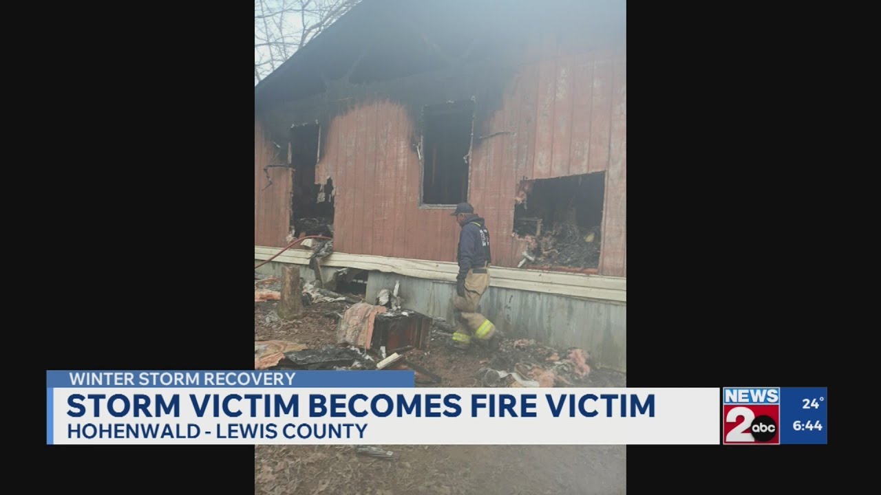 Ice storm victim loses home in fire