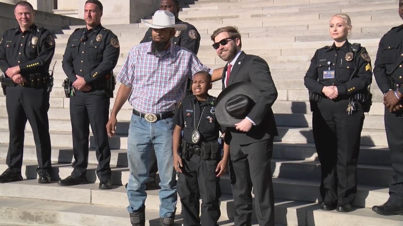 DJ Daniel, 13-year-old with cancer honored by Trump, made Arkansas Capitol Police officer for a day