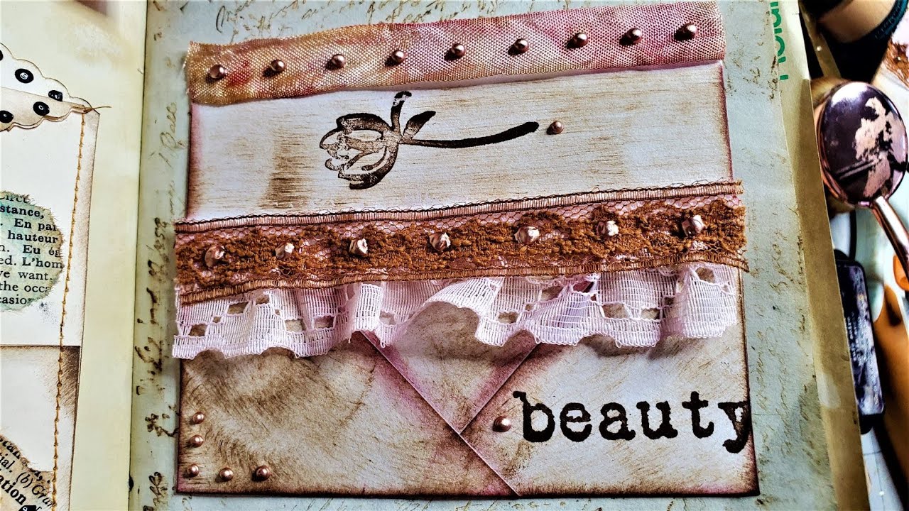 Junk Journal How to Make 4 Pockets with One Fold of Envelope in Junk Journals Tutorial Paper Outpost