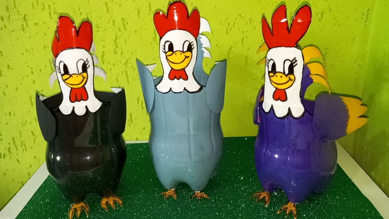 GALINHA PORTA OVOS FEITA DE GARRAFA PET