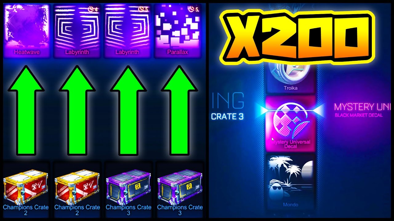 BIGGEST ROCKET LEAGUE CRATE OPENING ON YOUTUBE!!