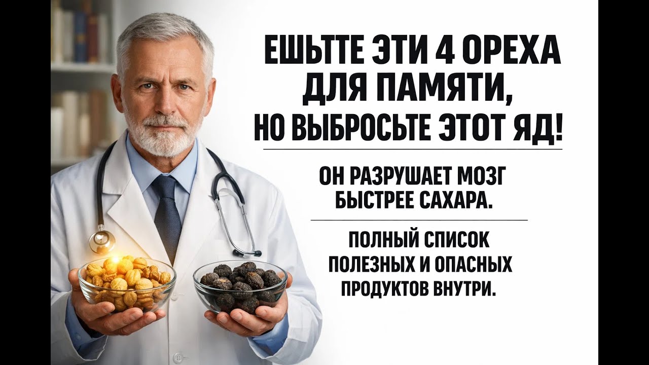 Эти 4 вида орехов разрушают мозг после 60 лет: Срочно уберите их со стола, пока не стало поздно