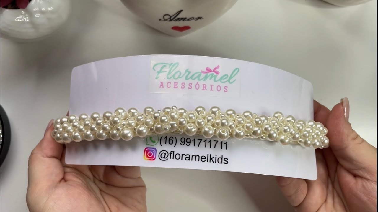 TIARA INFANTIL DE PÉROLA #diy #façaevenda #tiaradeluxo #tiara #passoapasso #headband