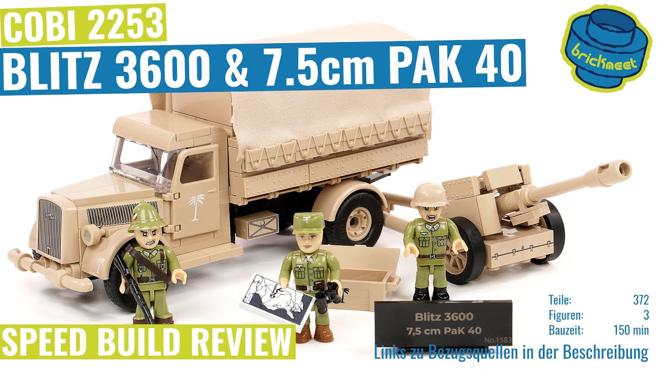 COBI 2253 - Blitz 3600 & 7,5cm PAK 40 *Limited Edition* - Speed Build Review