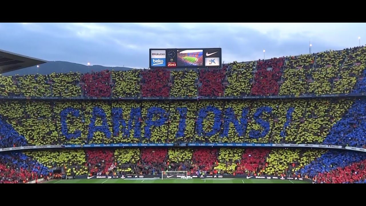 6.5.2018 FC Barcelona - Real Madrid  I Choreo, Hymne, Stimmung, Spalier