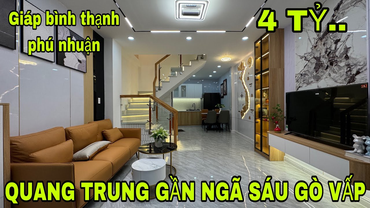 Bán nhà gò vấp (2273) trục đường Quang trung gần trung tâm bình thạnh phú nhuận chỉ hơn 4 tỷ..