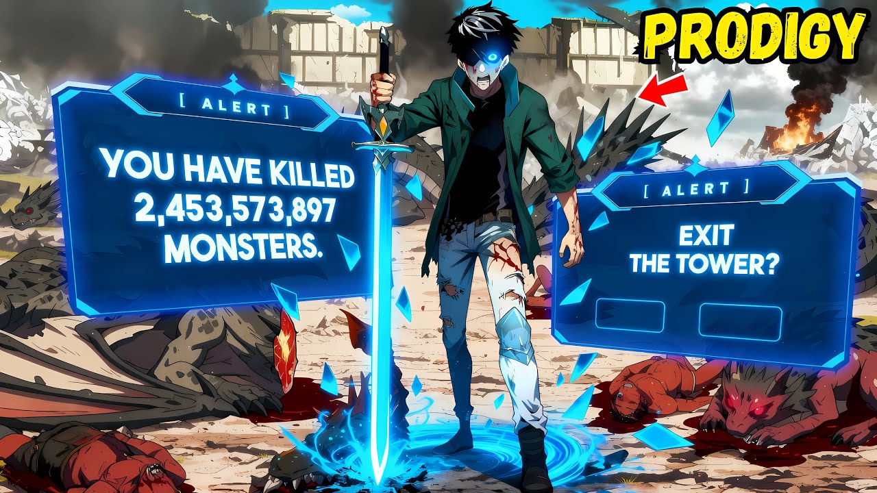 He started as a weakling but after killing 2453573897 monsters the system turned him into a legend