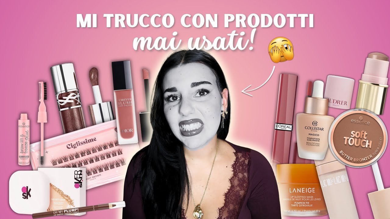 MI TRUCCO CON PRODOTTI MAI APERTI! 🫣 *un disastro*