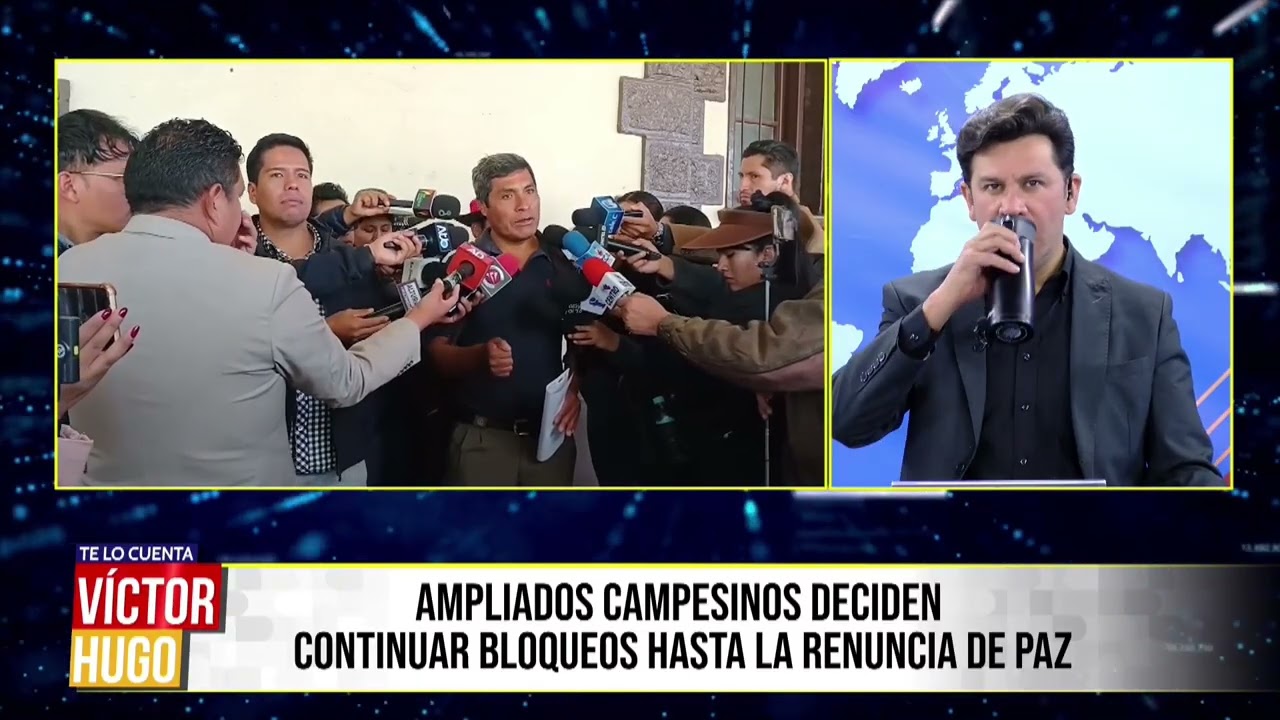 CAMPESINOS ENDURECEN BLOQUEOS: ADVIERTEN CORTES DE AGUA, LUZ Y CERCO TOTAL A LA SEDE DE GOBIERNO