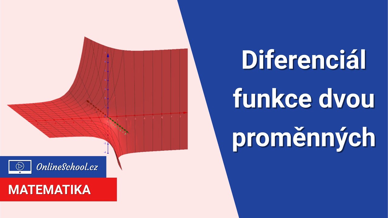 Diferenciál funkce dvou proměnných | 7/15 Funkce více proměnných | Matematika | Onlineschool.cz