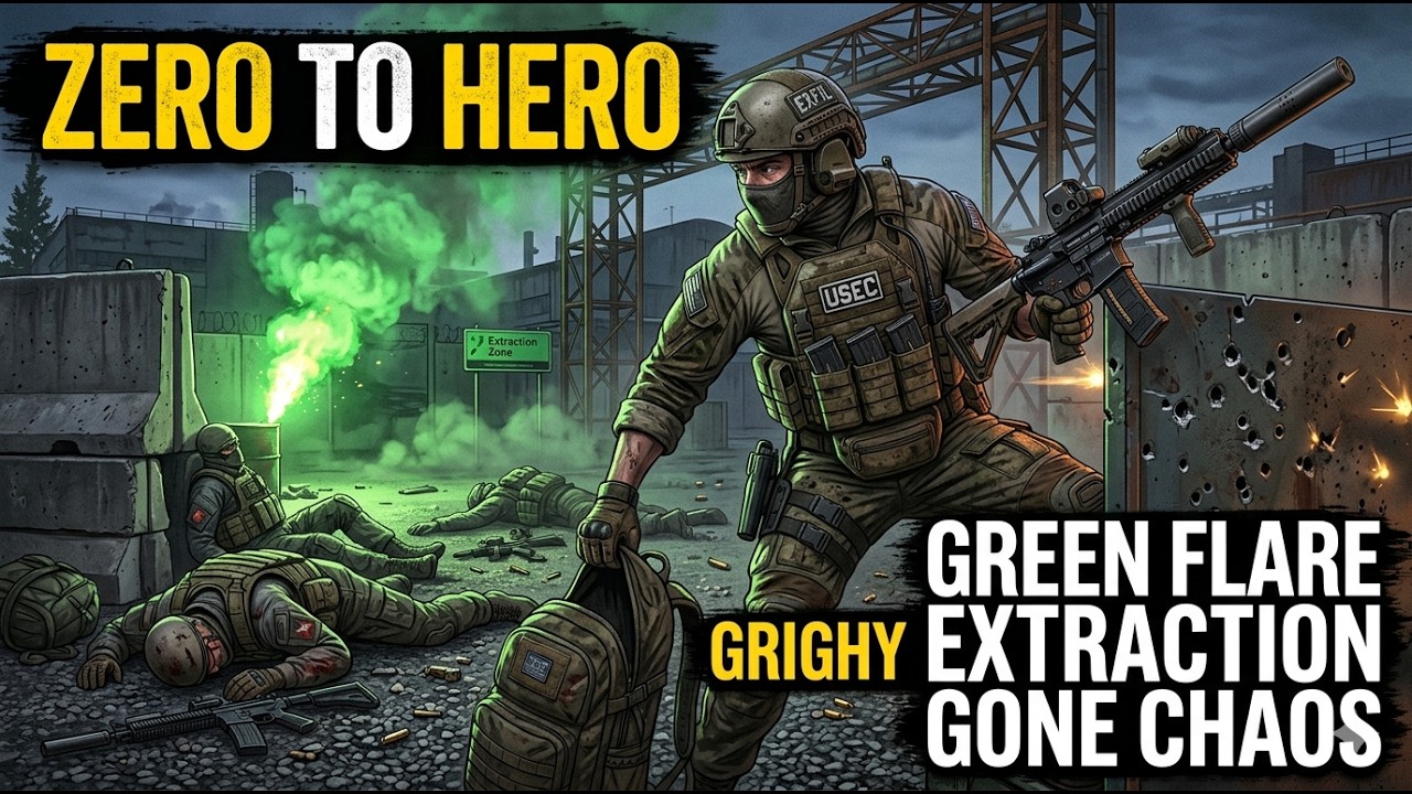 Zero to Hero | Green Flare Extraction Gone Chaos #escapefromtarkov