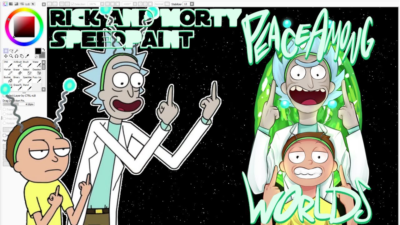 Peace Among Worlds | Rick and Morty [speedpaint]