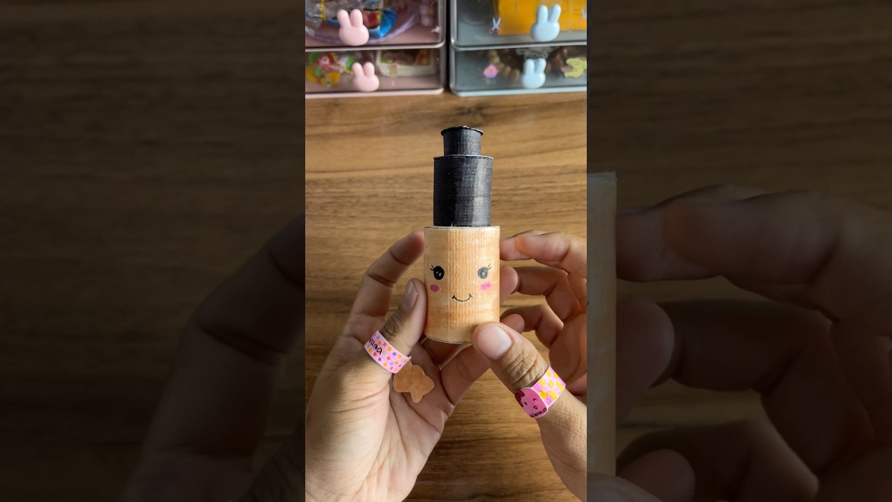 DIY Makeup papercraft | cute foundation from paper #diy #papercraft #art #makeuptoys #pretendplay