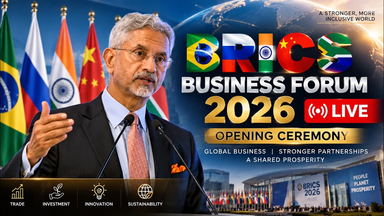 LIVE: BRICS Business Forum 2026 | Opening Ceremony | Global Business & Economic Leaders